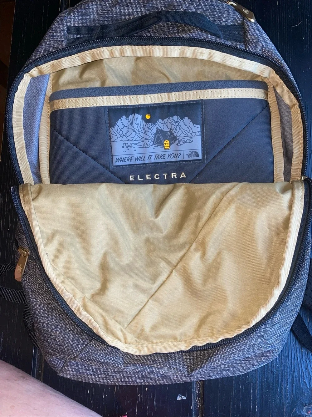 The North Face Gray and Black Men's Backpack